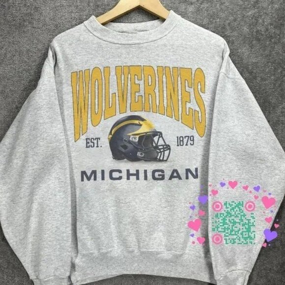 VTG University of Michigan Wolverines Football Sweatshirt Michigan Shirt - Picture 1 of 2
